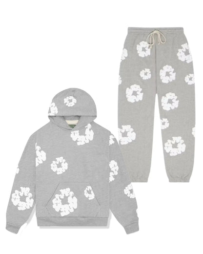 Denim Tears The Cotton Wreath Grey Hoodie/Pants (2-Piece)